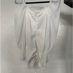 Puffed sheer sleeves  mini dress never worn